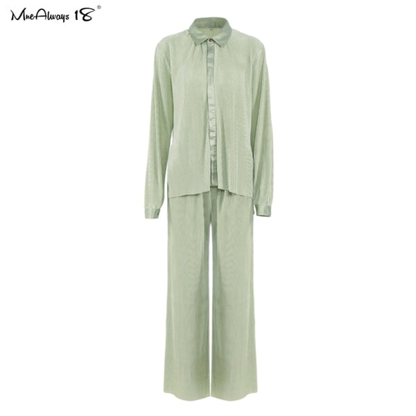 Mnealways18 Beige Pleated Wide Leg Pants Womens Pants Fashion 2022 Casual Loose Trousers Office Lady Elegant Long Palazzo Pants