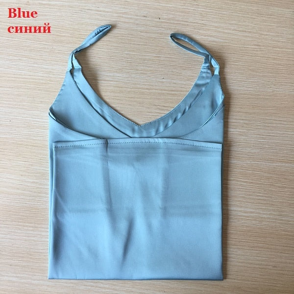 Crop Top Women Camis Silk Satin Halter Top Women Camisole 2018 Summer Style Sexy Sleeveless Vest Slim White Tops Roupas Femin
