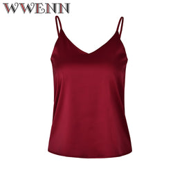 Crop Top Women Camis Silk Satin Halter Top Women Camisole 2018 Summer Style Sexy Sleeveless Vest Slim White Tops Roupas Femin