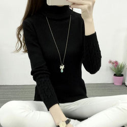 Women Turtleneck Winter Sweater Women 2018 Long Sleeve Knitted Women Sweaters And Pullovers Female Jumper Tricot Tops LY571