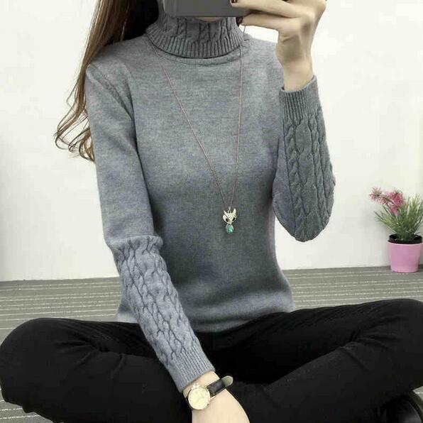 Women Turtleneck Winter Sweater Women 2018 Long Sleeve Knitted Women Sweaters And Pullovers Female Jumper Tricot Tops LY571
