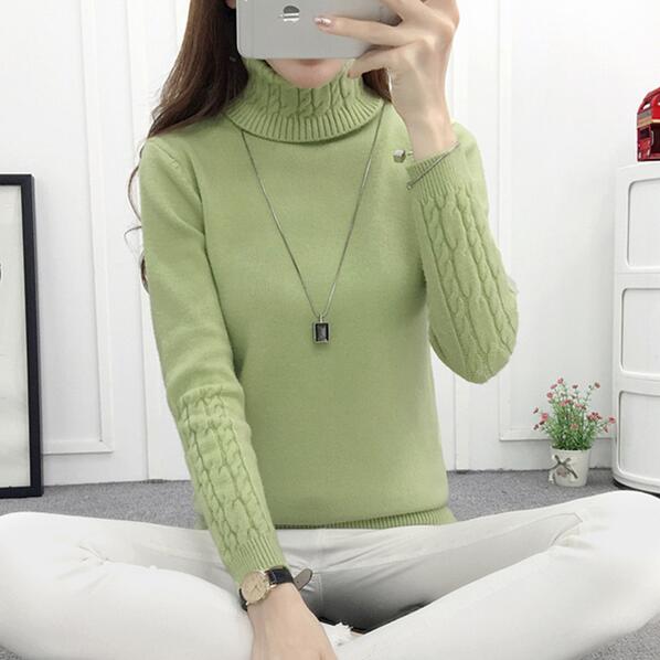 Women Turtleneck Winter Sweater Women 2018 Long Sleeve Knitted Women Sweaters And Pullovers Female Jumper Tricot Tops LY571