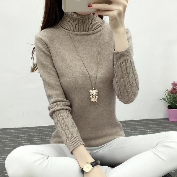 Women Turtleneck Winter Sweater Women 2018 Long Sleeve Knitted Women Sweaters And Pullovers Female Jumper Tricot Tops LY571