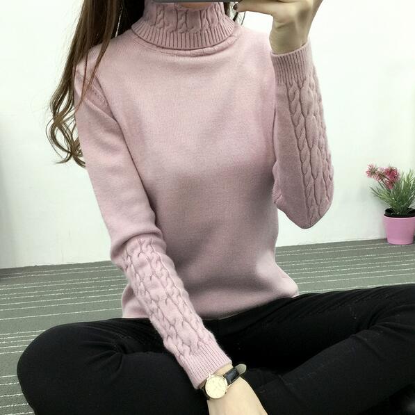 Women Turtleneck Winter Sweater Women 2018 Long Sleeve Knitted Women Sweaters And Pullovers Female Jumper Tricot Tops LY571