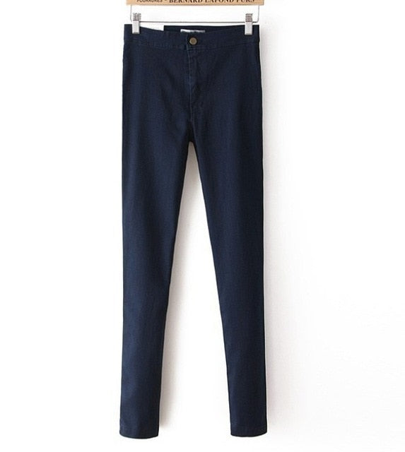 2018 New Fashion Jeans Women Pencil Pants High Waist Jeans Sexy Slim Elastic Skinny Pants Trousers Fit Lady Jeans Plus Size