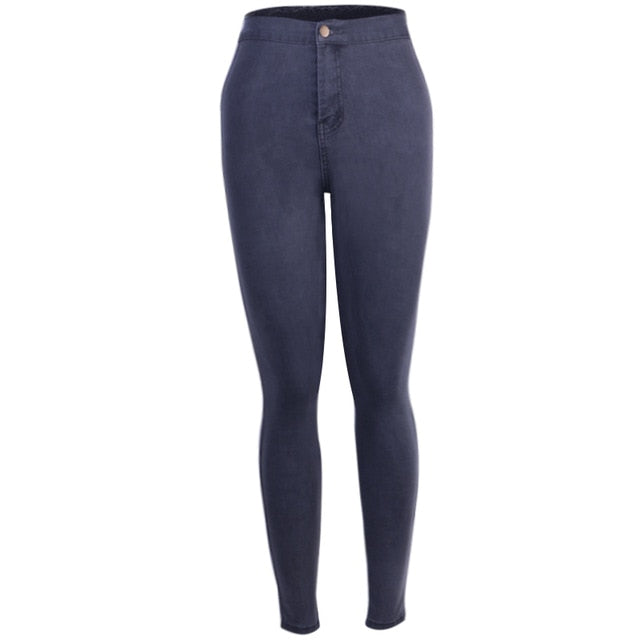 2018 New Fashion Jeans Women Pencil Pants High Waist Jeans Sexy Slim Elastic Skinny Pants Trousers Fit Lady Jeans Plus Size