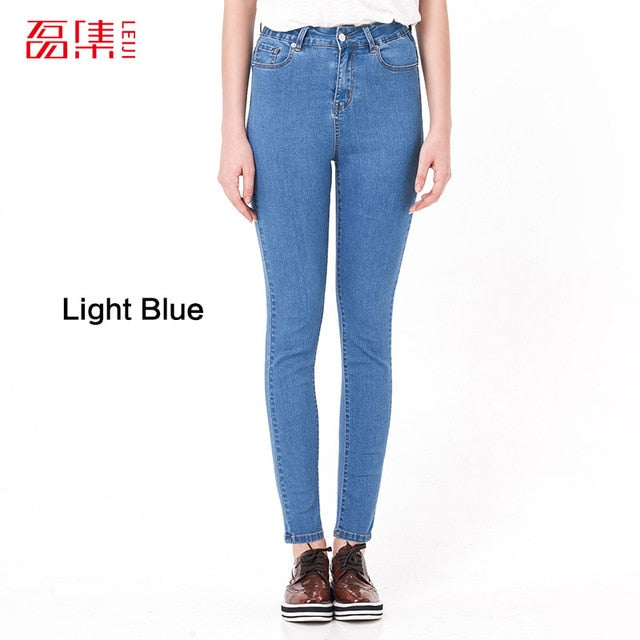 Jeans for Women black Jeans  High Waist Jeans Woman High Elastic plus size Stretch Jeans female washed denim skinny pencil pants