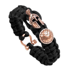 Janeyacy Brave Outdoor Survival Bracelet Men's Spartan Helmet Umbrella Rope Bracelets Pulseira Masculina Skull nylon Bracelet